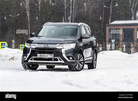 Moscow Russia January 30 2021 Mitsubishi Outlander Third