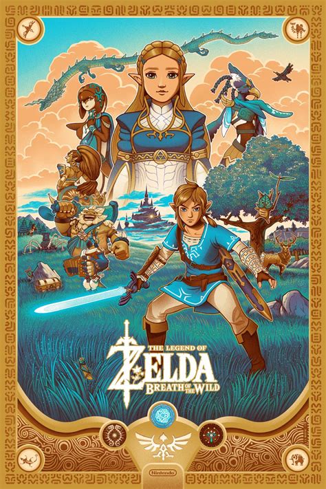 Zelda Breath Of The Wild Poster By Ca Martin Legend Of Zelda Breath