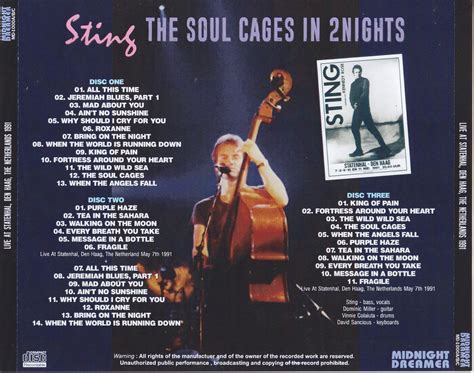 Sting The Soul Cages In 2 Nights 3cdr Giginjapan