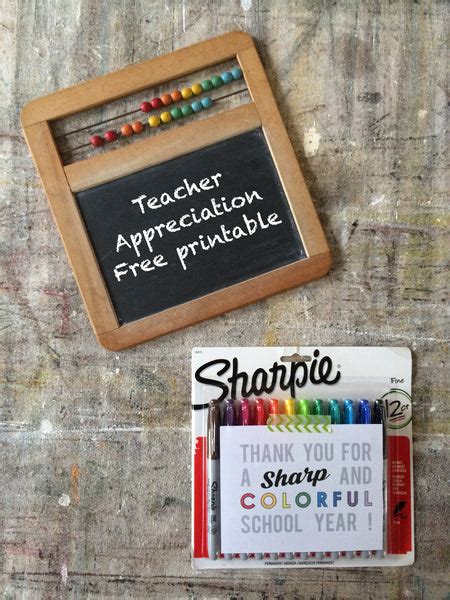 Teacher Appreciation Sharpie Marker Printable Barn Owl Primitives