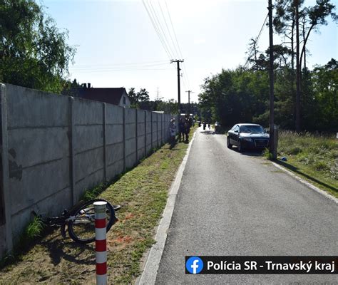 Foto Desiv Nehoda V Gbeloch Malolet Cyklista Sa Zrazil S Autom