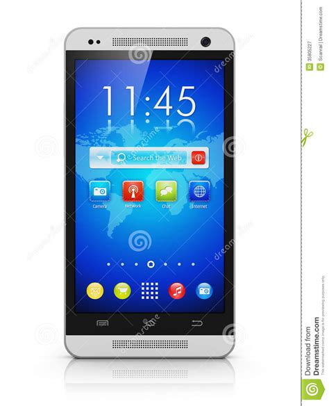Modern Touchscreen Smartphone Stock Illustration Illustration Of
