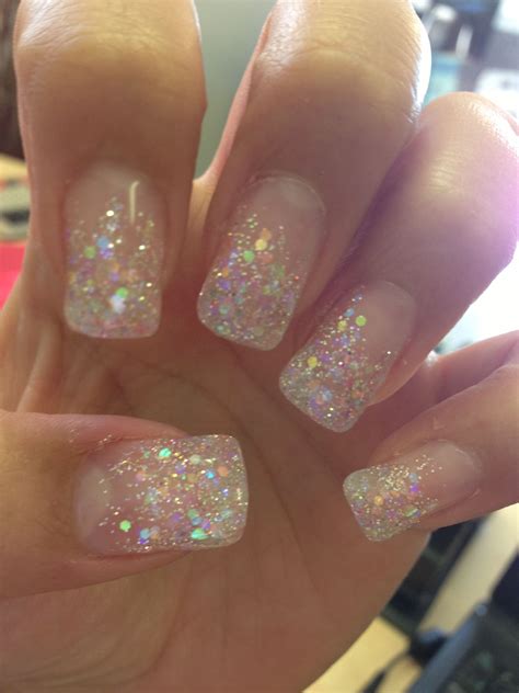 Pin By Keiara May On Nails Sparkle Gel Nails Clear Glitter Nails