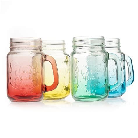 Professional Factory Fancy Colorful 16 Oz Mason Jars 480 Ml Drinkware Glass Mason Jar With