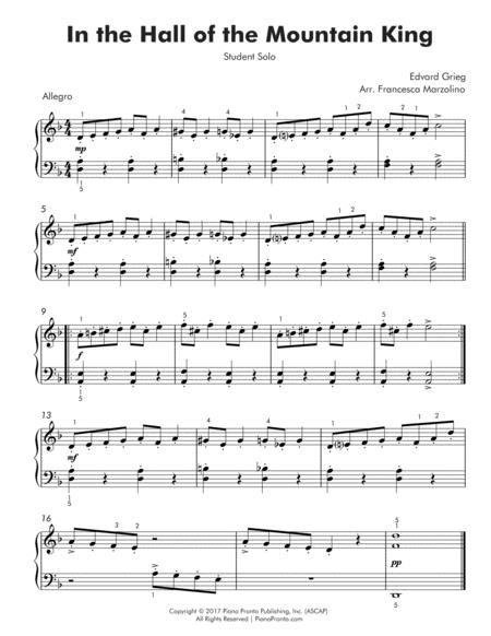 In The Hall Of The Mountain King Easy Piano With Duet Sheet Music Pdf
