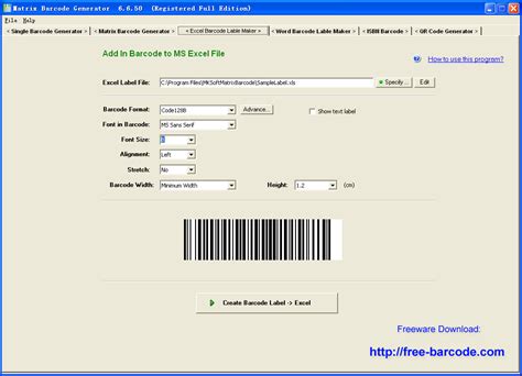 This online barcode generator demonstrates the capabilities of the tbarcode sdk barcode components. Add in barcodes to MS Excel file