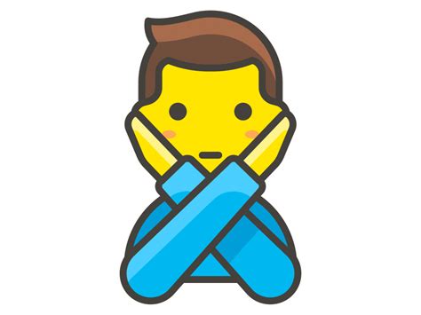 Man Gesturing No Emoji Png Transparent Emoji