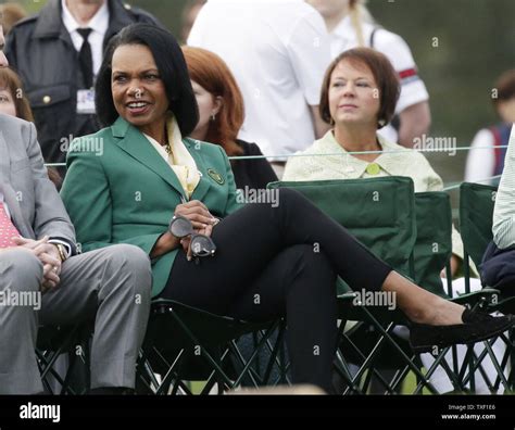 Former United States Secretary Of State Condoleezza Rice Sits For A Special First Tee Ceremony
