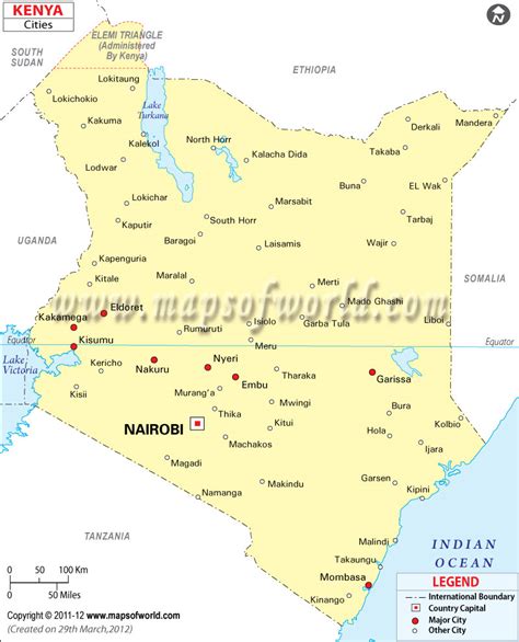 There is a considerable discrepency between the census population and the projected population of. Kenya Cities Map, Cities in Kenya