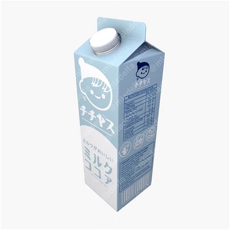 Japanese Milk Carton Box D Turbosquid