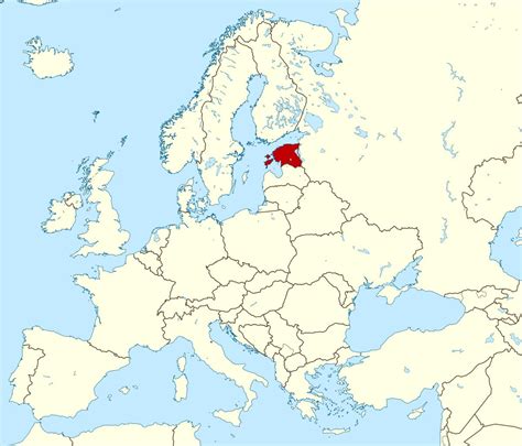 Estonia In World Map Estonia Location On World Map Northern Europe