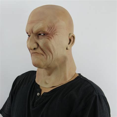Latex Old Man Mask Halloween Horror Scary Mask Party Terror Male Head Rubber Masquerade Masks