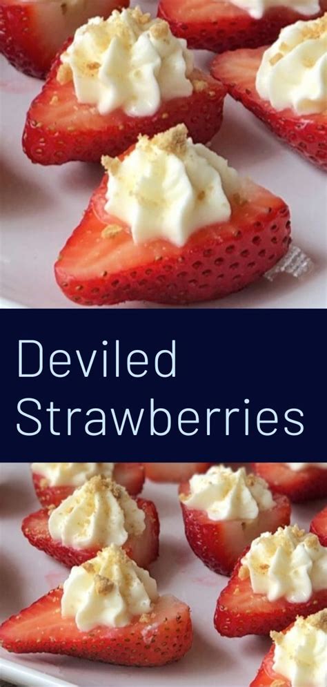 In a medium bowl, beat the mascarpone, cream, sugar, vanilla, and cardamom until soft peaks form. Deviled Strawberries Recipe (made with a sweet cream ...