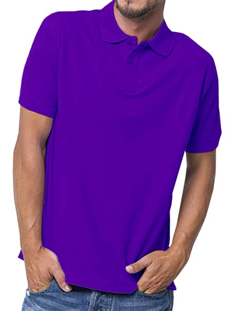 Basico Purple Polo Collared Shirts For Women 100 Cotton Short Sleeve
