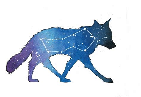Wolf Constellation An Art Print By Celine Espitallier In 2020