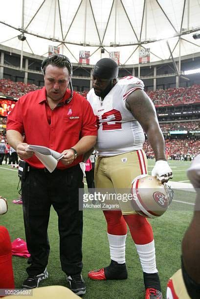Defensive Line Coach Jim Tomsula Of The San Francisco 49ers Talks With