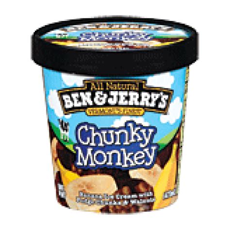 Ben And Jerrys Ice Cream Chunky Monkey 1 Pt Ice Cream Frozen Shop