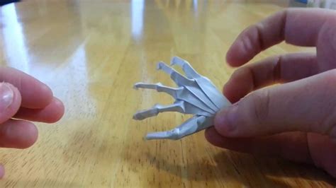 Origami Spooky Hand Skeleton Second Attempt Designed By Jeremy Shafer