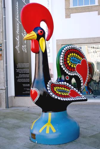 Céramique Décorative Le Symbole Du Portugal Est Le Coq De Barcelos Et