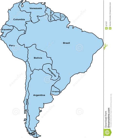 South America Map Stock Illustration Illustration Of World 627927