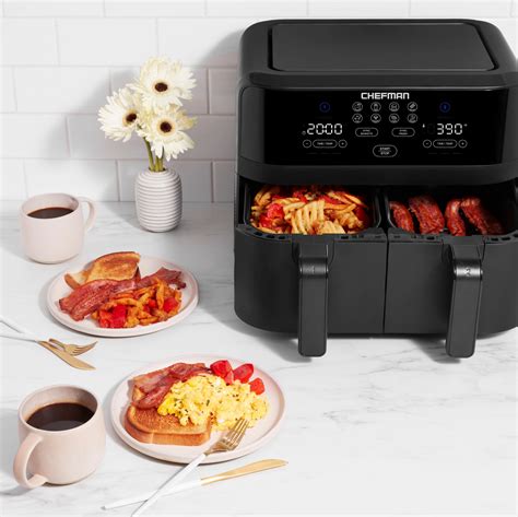 Chefman Turbofry Qt Digital Touch Dual Basket Air Fryer Only