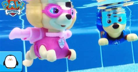 Paw Patrol Toys Pool Party Bath Paddlin Pup Underwater Chase Rescue