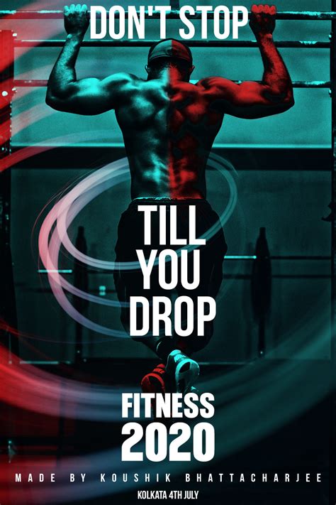 Fitness Poster Design With Dual Lighting Effect On Behance