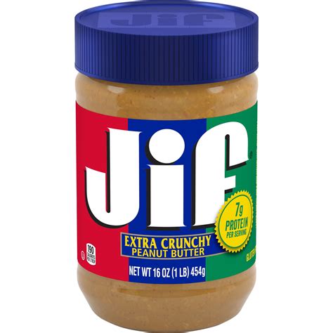 Jif Extra Crunchy Peanut Butter 16 Ounce Jar