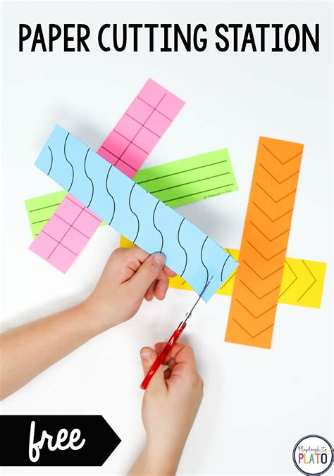 G, h, a, t, p, e, c. Paper Cutting Station - Playdough To Plato