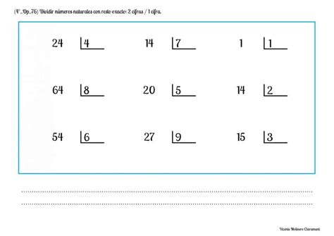 📚 Dividir Por 1 Cifra 📚 4º Educación Primaria