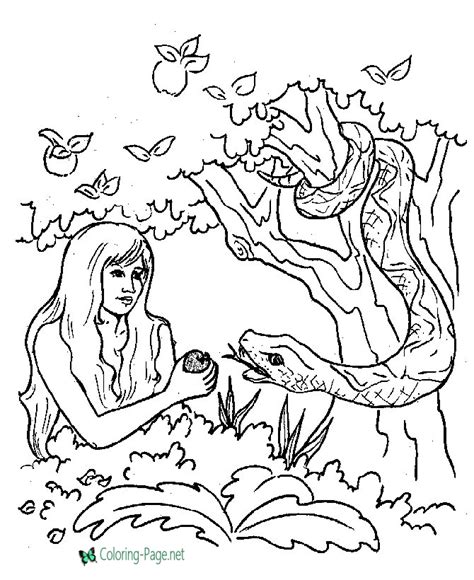 In the bible, delilah orders a servant to cut samson's hair, to take away his great strength. Printable Garden of Eden Bible Coloring Page