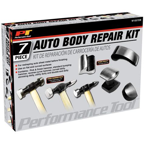 Performance Tool W1007db 7 Piece Auto Body Repair Kit With Carbon Steel