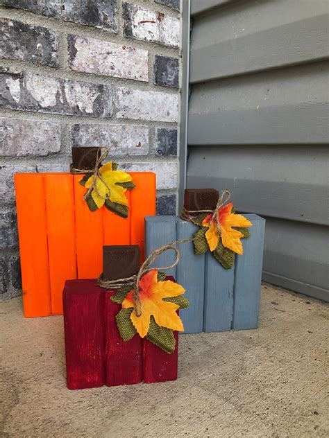 Wooden Fall Decorations Etsy
