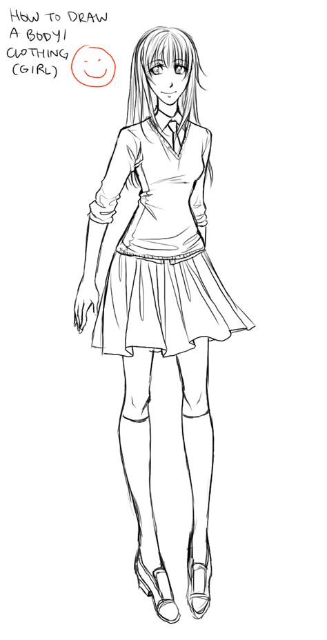 I want to practice drawing heads with this but i can barely even draw a circle with one neat line like you did. Anime Tutorial: Body-Clothing -GIRL- by ember-snow on ...
