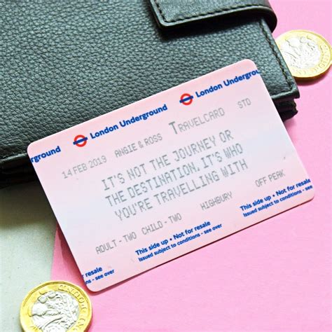 Personalised London Underground Ticket Wallet Keepsake Etsy