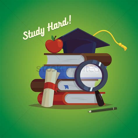 Study hard poster design Vector Image - 1956617 | StockUnlimited