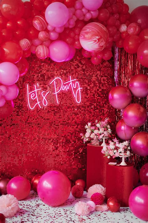Red Pink And Chic Valentines Day Party Inspiration Perfete Red