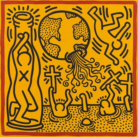 Keith Haring Américain 1958 1990 Sans Titre 1989 Acrylique Sur
