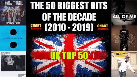 Uk The 50 Biggest Hits Of The Decade 2010 2019 Official Uk Charts Chartexpress Youtube