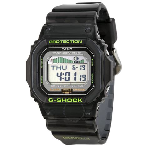 It has a white band along with hairline. Casio G-Shock G-Lide Digital Dial Black Resin Strap Men's ...