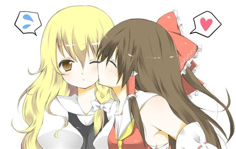 Anime Yuri Kiss Wallpapers Wallpaper Cave