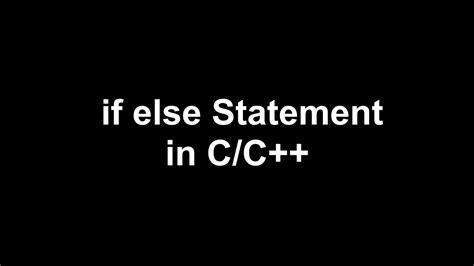 For example, not (1) evaluates to 0, and not (0) evaluates to 1. if else statement in c/c++ programming hindi/urdu - YouTube