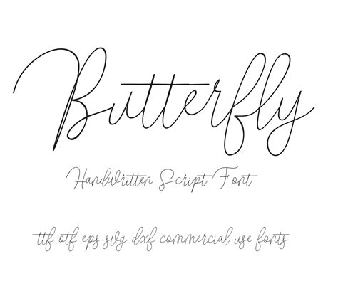 Butterfly Handwritten Script Etsy Hand Lettering Tutorial