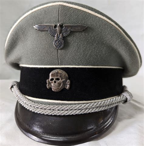 WW German Waffen S S Infantry Officers Uniform Peaked Cap By Laco JB Military Antiques