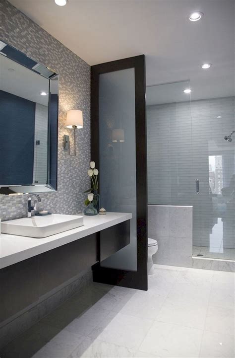 Not only the tile's design fresh up the bathroom, but it is also mirror light, sturdy, and easy to clean. Gorgeous 43 Long Narrow Bathroom Design Ideas You Never ...