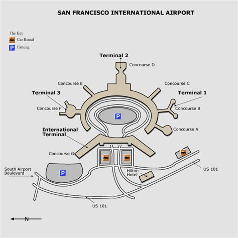 International Airport San Francisco Map