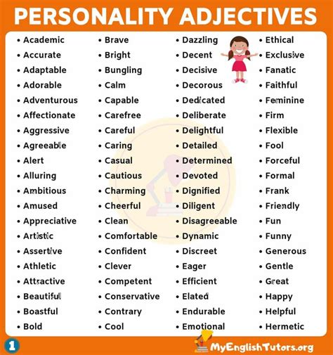 He is shy, he never talks to anybody. List of 150+ Useful Personality Adjectives in English ...
