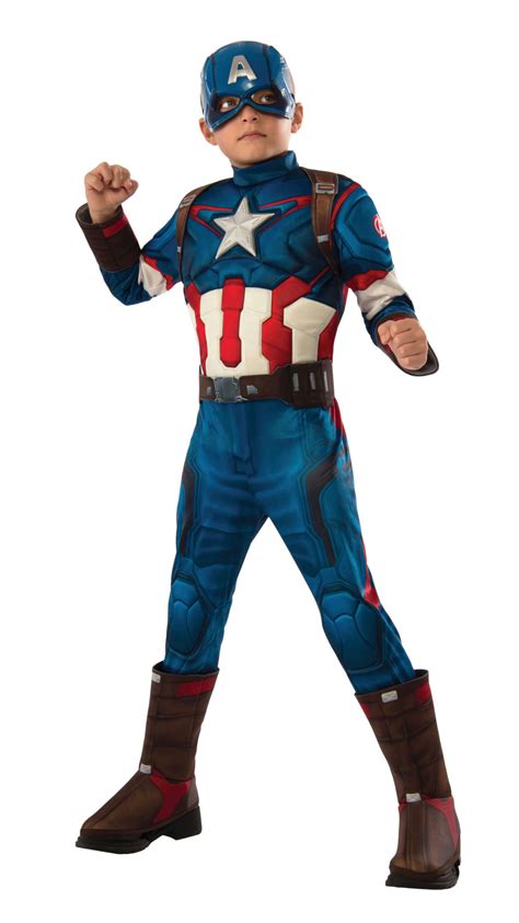 Buy Deluxe Muscle Chest Captain America Costume For Kids