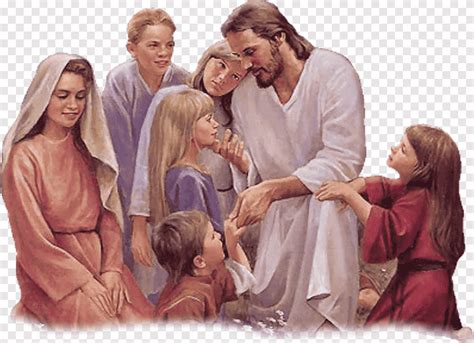 Yesus Kristus Berbicara Kepada Anak Anak Melukis Alkitab Anak Yesus