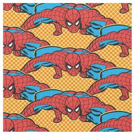 Retro Spider Man Wall Crawl Fabric Zazzle